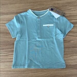 Kiabi - Aqua Blue Henley Shirt